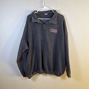 Vintage Glamis Dunes Sweatshirt Size Xl Grey Sand Dune Rider 1/4 Zip